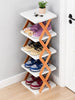 5 Layer High Quality Foldable X Shape Plastic Shoe Rack 5 layer With Box
