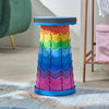 Color Portable Retractable Plastic Chair Folding Stool Kitchen Dining Chair Household Living Room Chairs Furniture For Room