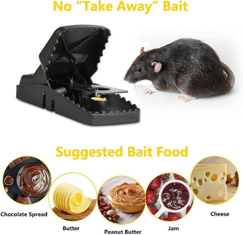 Mouse Trap Mice Catcher High Quality Plastic Reusable Convenient Effective Black Stainless-Steel Springs Rat Killer For Households