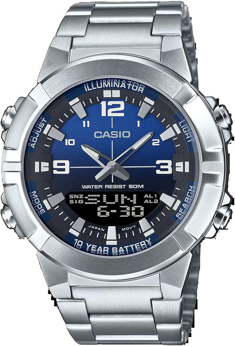 CASIO ANALOGUE DIGITAL MENS STAINLESS STEEL
