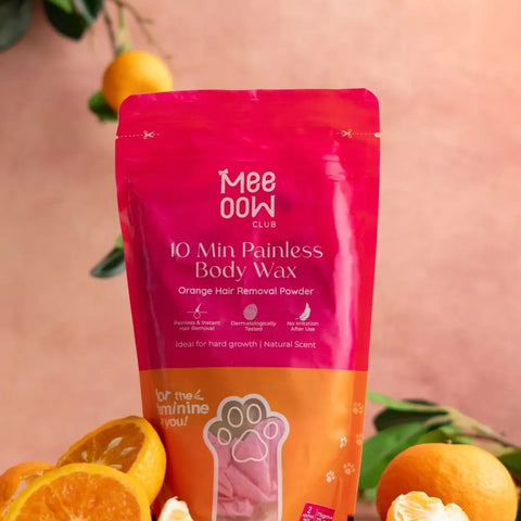 Meeoow Club 10 Minute Painless Body Wax Orange Hair Removal Powder for Women