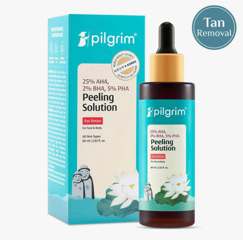 Pilgrim 25% AHA 2% BHA 5% PHA Peeling Solution Advanced Skin Exfoliating Serum - Skincare Product Designed For Exfoliation And Skin Routine - 30ML