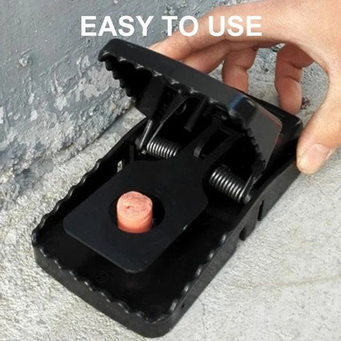 Mouse Trap Mice Catcher High Quality Plastic Reusable Convenient Effective Black Stainless-Steel Springs Rat Killer For Households