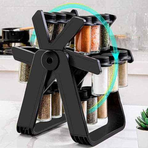 18 pcs Ferris Wheel Spice Rack 360° Rotating