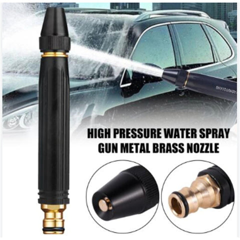 High-Pressure Plastic Hose Nozzle Spray Gun – Heavy Duty Water Stop Switch Jet Nozzle