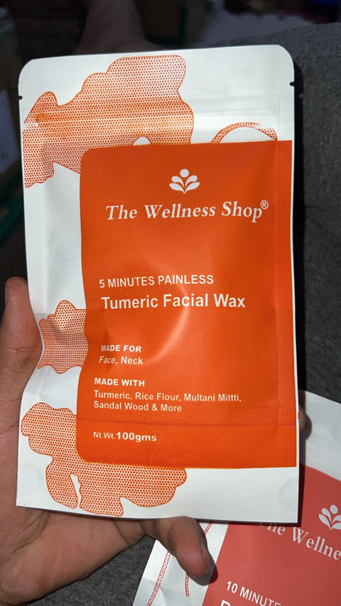 Turmeric Facial Wax - 5 Minutes Painless Herbal Wax Powder 100g - Pack Of 1