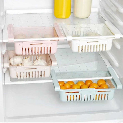 Refrigerator Drawer Organizer  Egg, Fruit, Vegetable, Meat, Fit All Fridge Shelves Under