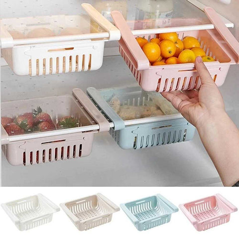 Refrigerator Drawer Organizer  Egg, Fruit, Vegetable, Meat, Fit All Fridge Shelves Under