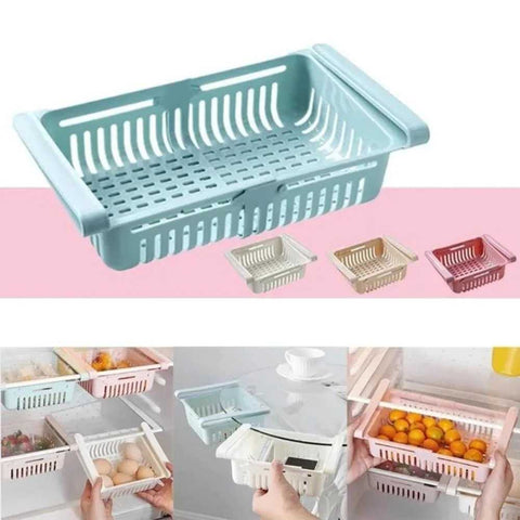 Refrigerator Drawer Organizer  Egg, Fruit, Vegetable, Meat, Fit All Fridge Shelves Under