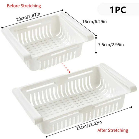 Refrigerator Drawer Organizer  Egg, Fruit, Vegetable, Meat, Fit All Fridge Shelves Under